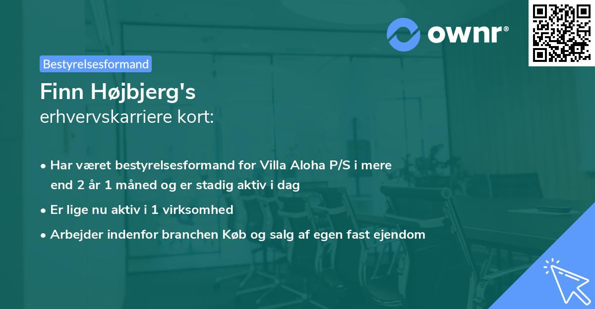 Finn Højbjerg's erhvervskarriere kort