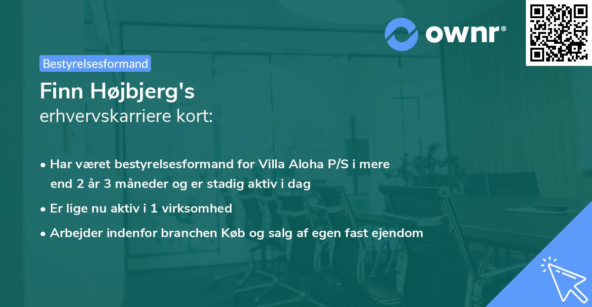 Finn Højbjerg's erhvervskarriere kort