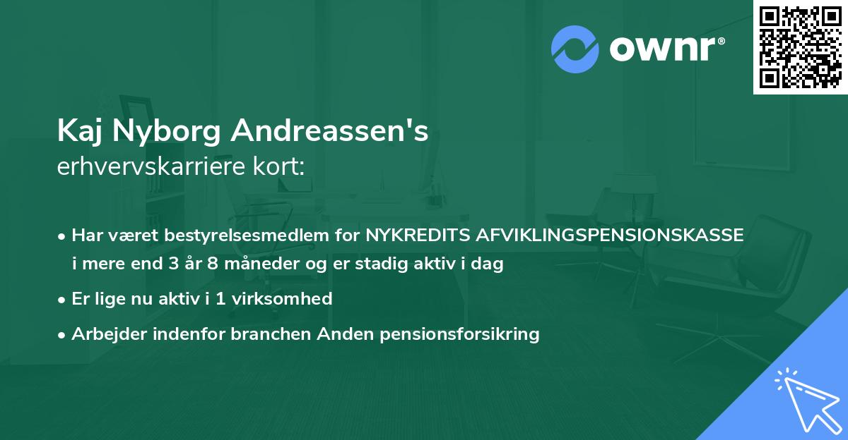 Kaj Nyborg Andreassen's erhvervskarriere kort