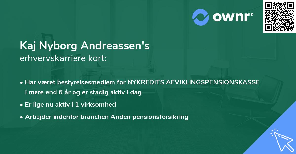 Kaj Nyborg Andreassen's erhvervskarriere kort