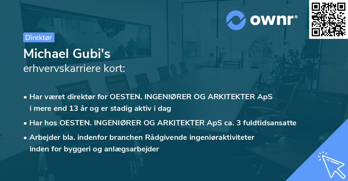Michael Gubi's erhvervskarriere kort