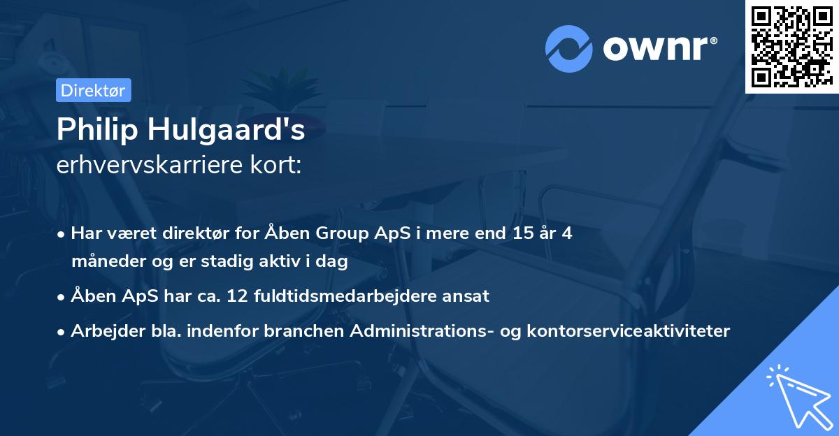 Philip Hulgaard's erhvervskarriere kort