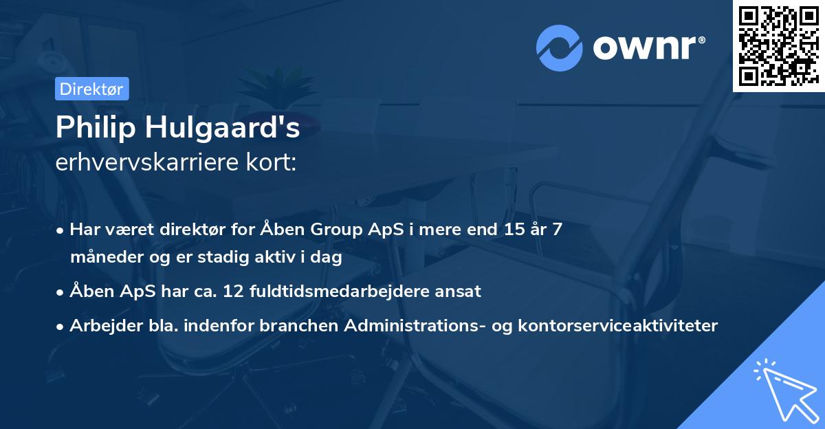 Philip Hulgaard's erhvervskarriere kort