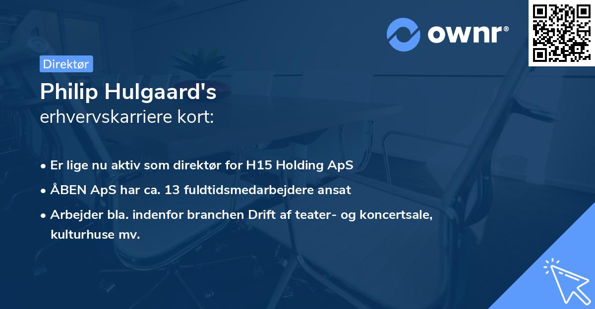 Philip Hulgaard's erhvervskarriere kort