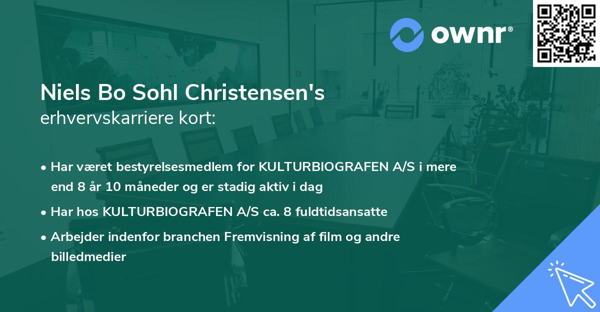 Niels Bo Sohl Christensen's erhvervskarriere kort