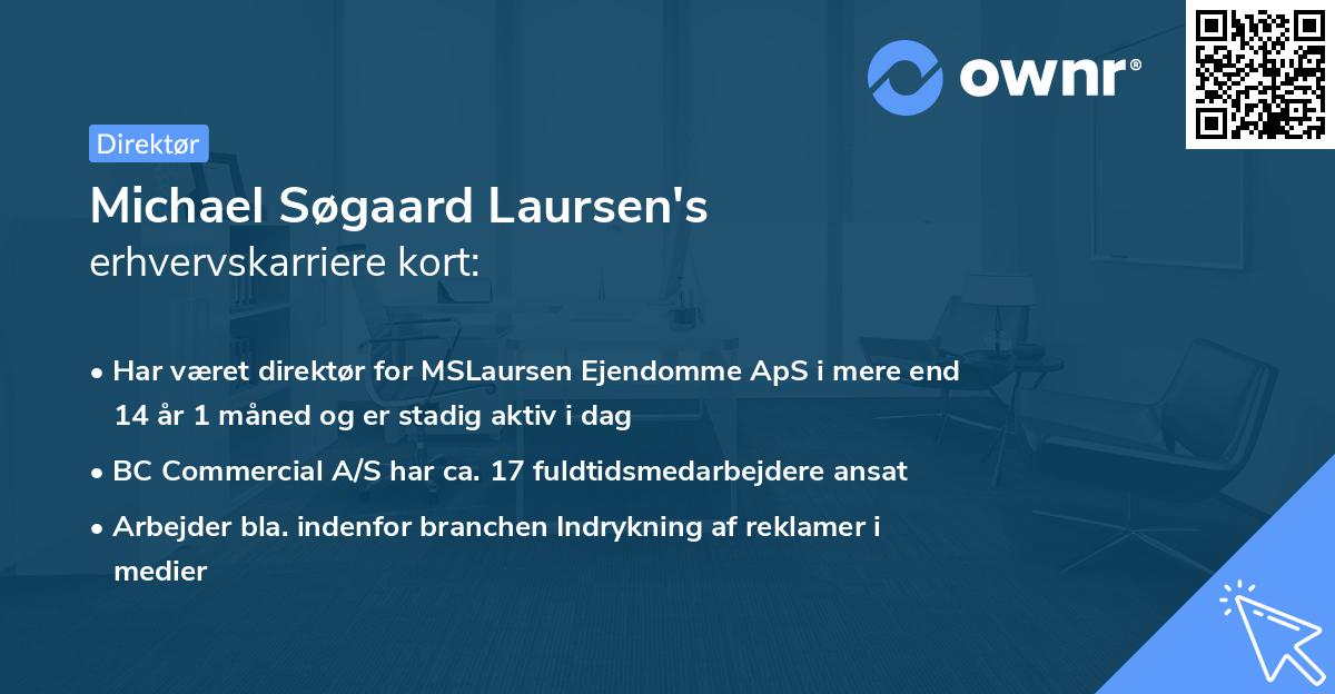 Michael Søgaard Laursen's erhvervskarriere kort