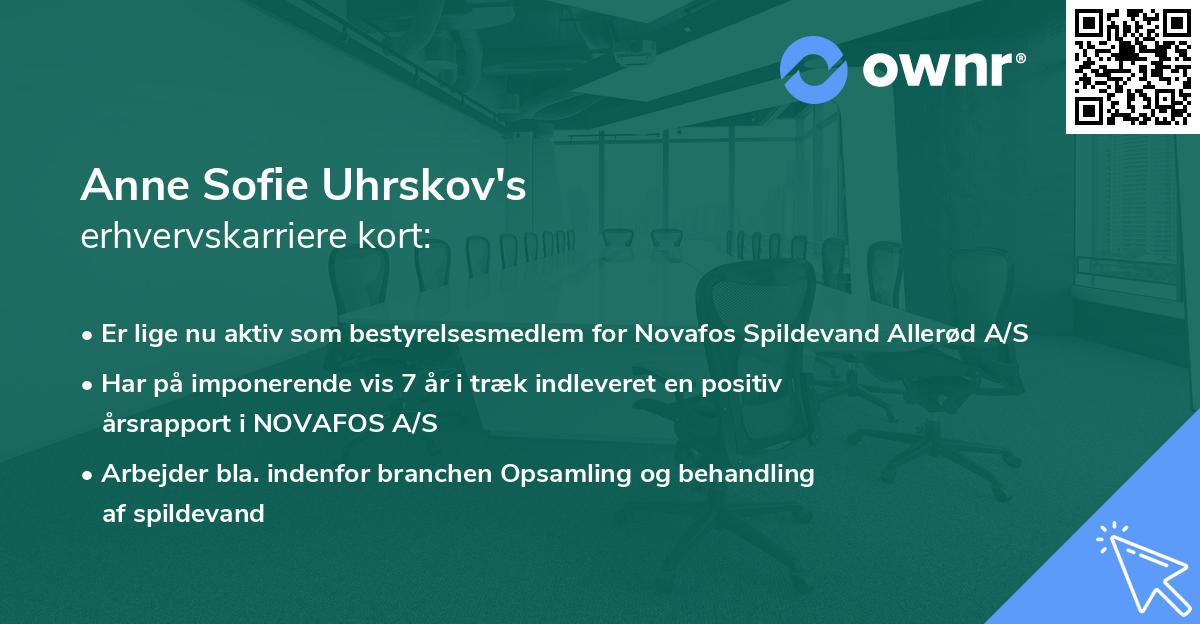 Anne Sofie Uhrskov's erhvervskarriere kort