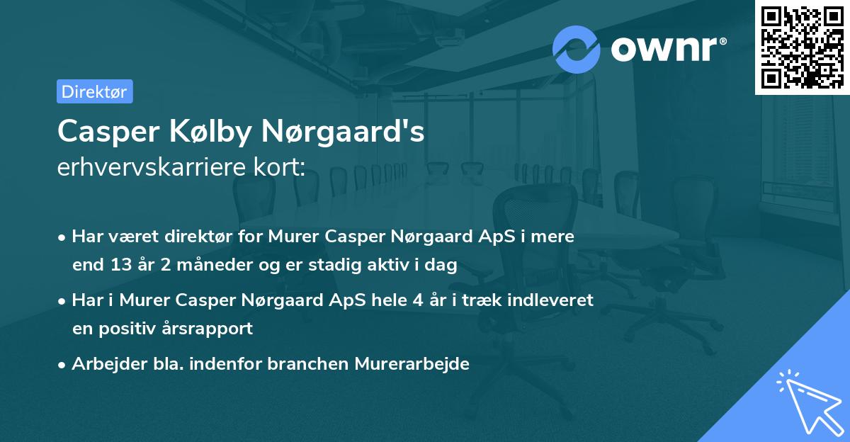 Casper Kølby Nørgaard's erhvervskarriere kort