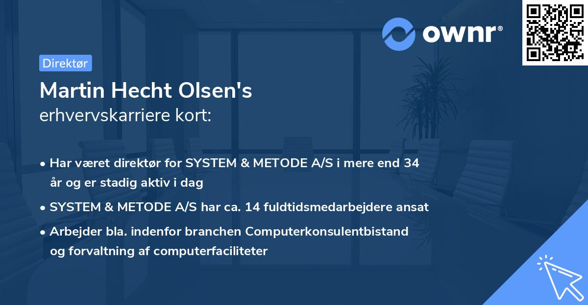 Martin Hecht Olsen's erhvervskarriere kort