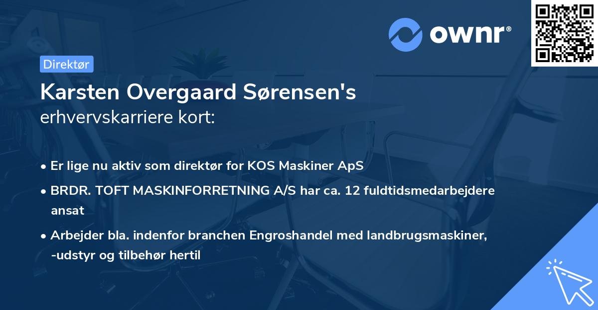 Karsten Overgaard Sørensen's erhvervskarriere kort