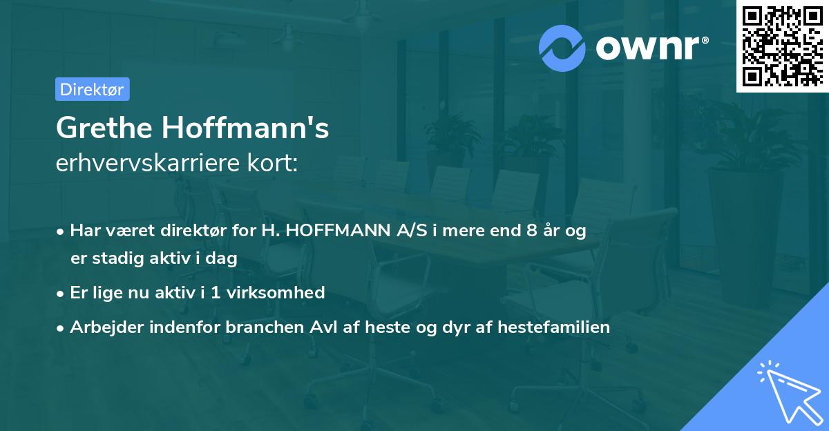 Grethe Hoffmann's erhvervskarriere kort
