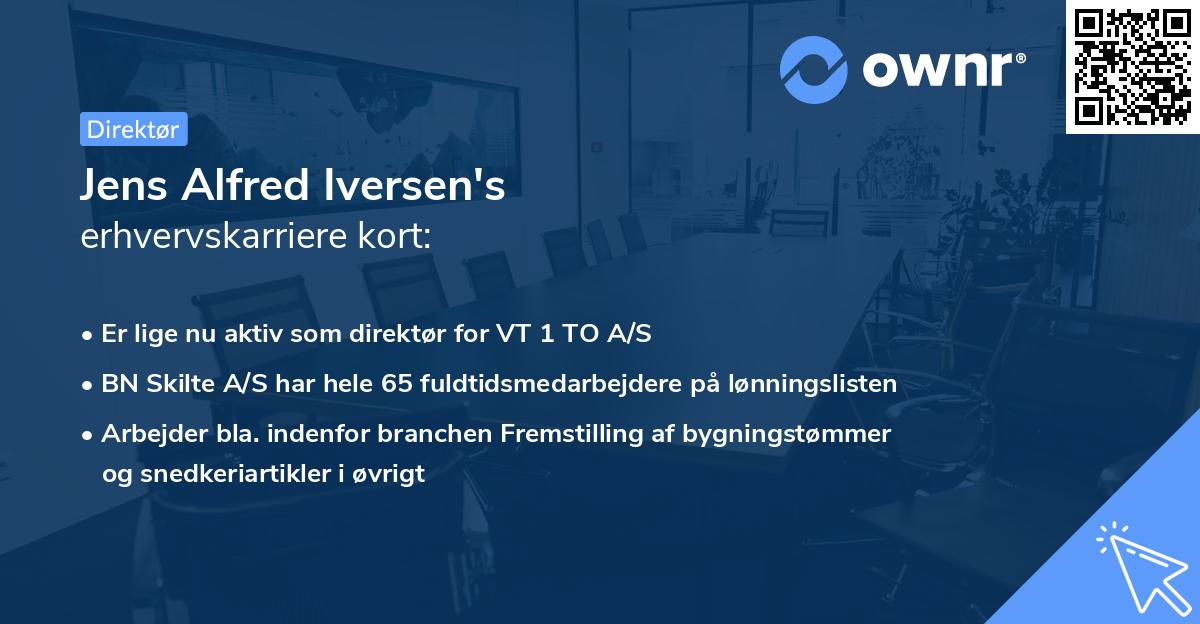 Jens Alfred Iversen's erhvervskarriere kort