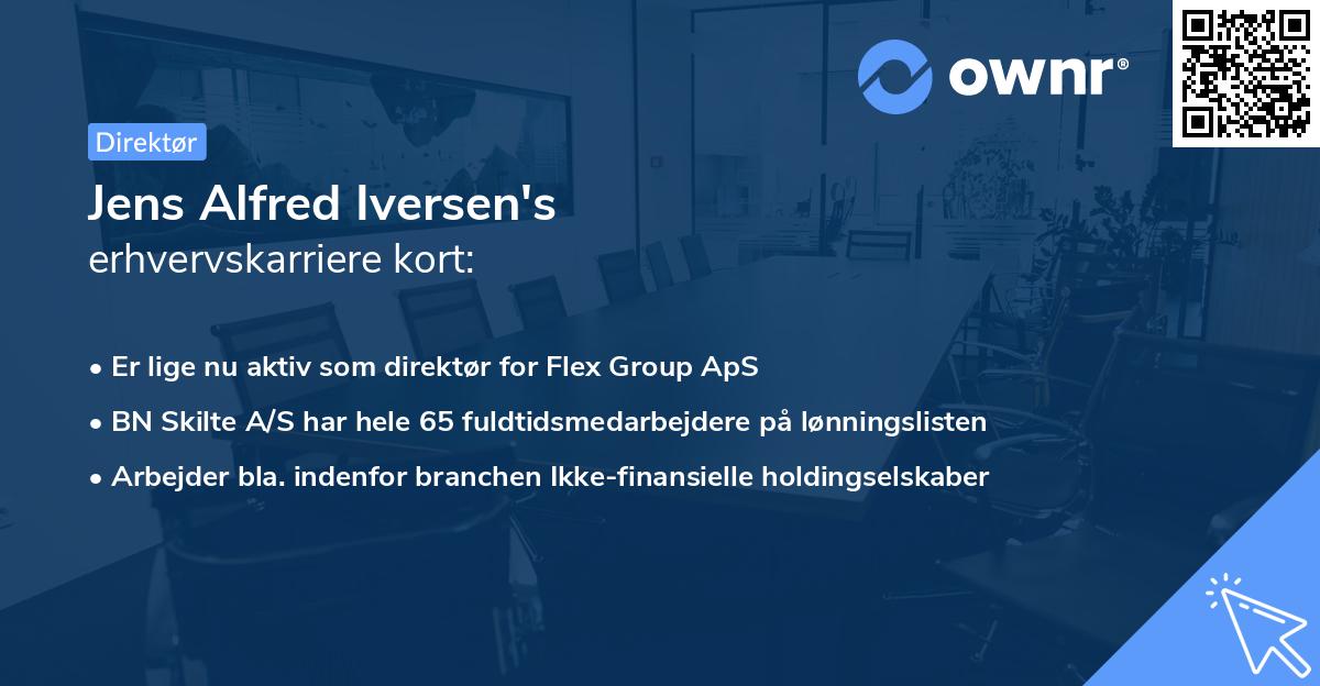 Jens Alfred Iversen's erhvervskarriere kort
