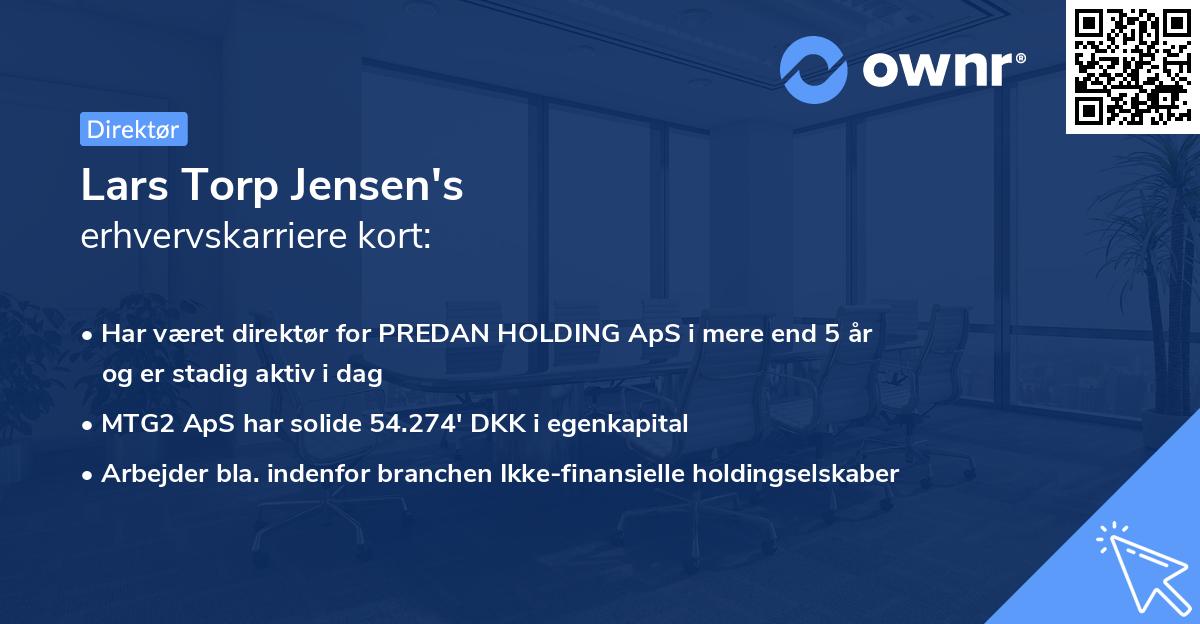 Lars Torp Jensen's erhvervskarriere kort