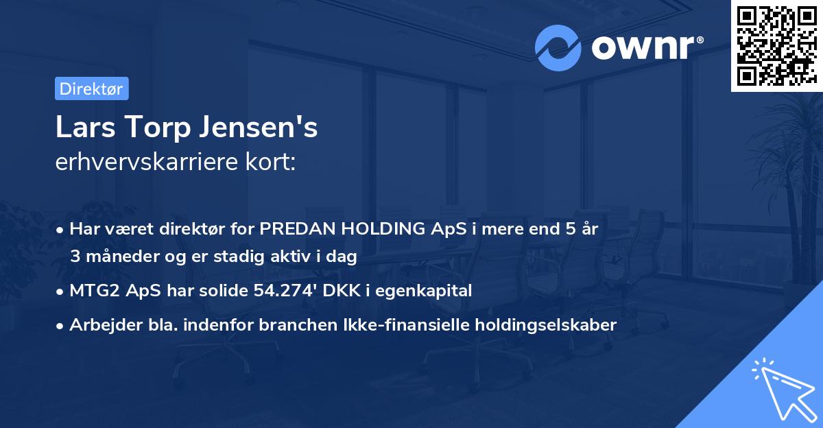 Lars Torp Jensen's erhvervskarriere kort