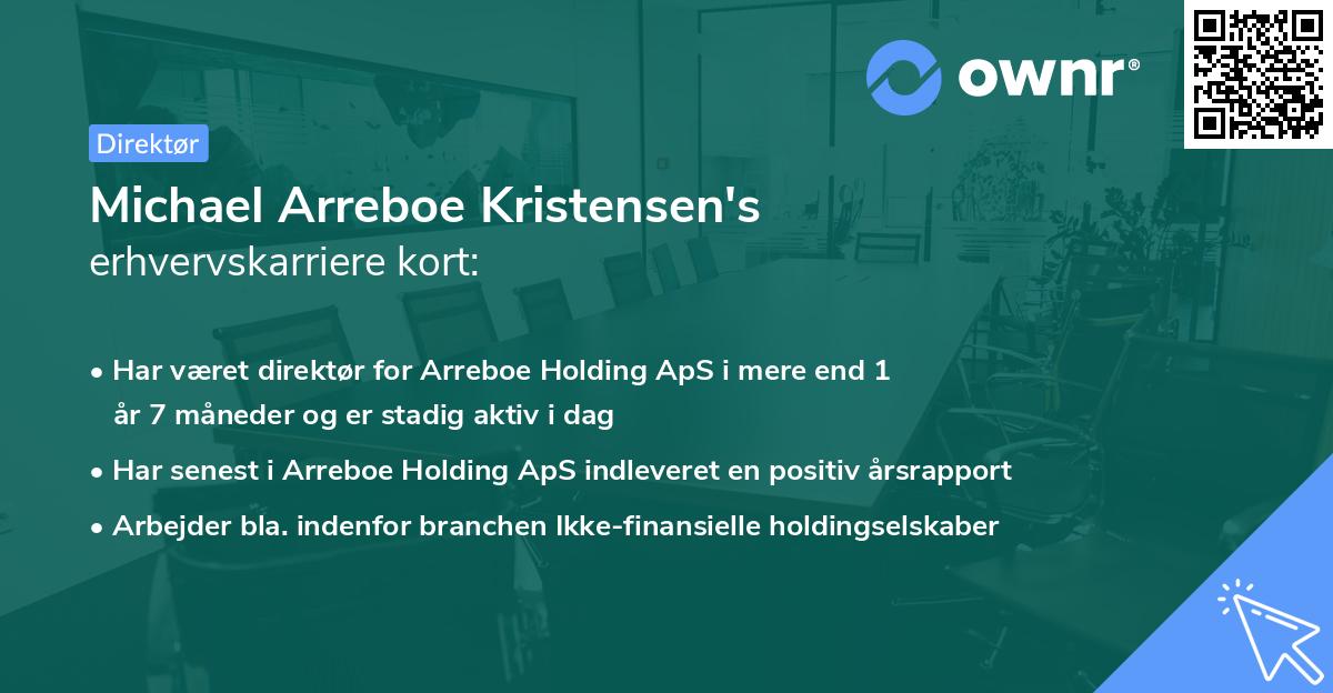 Michael Arreboe Kristensen's erhvervskarriere kort