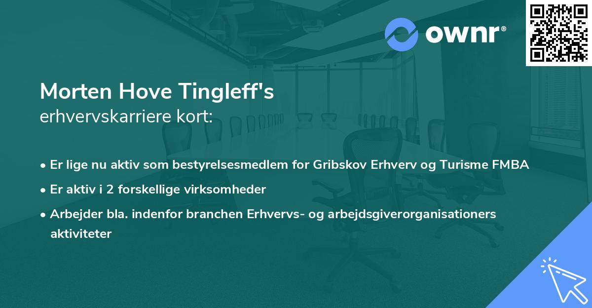 Morten Hove Tingleff's erhvervskarriere kort