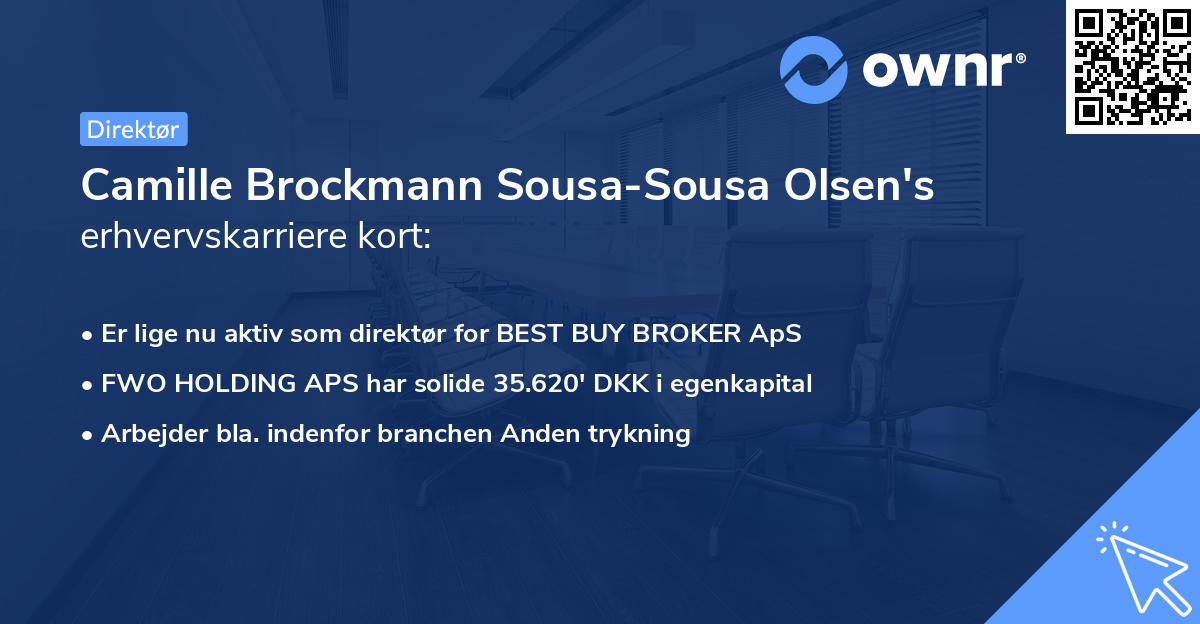 Camille Brockmann Sousa-Sousa Olsen's erhvervskarriere kort
