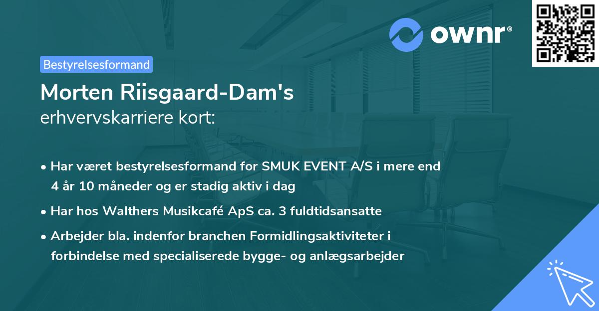 Morten Riisgaard-Dam's erhvervskarriere kort