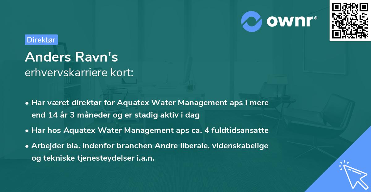 Anders Ravn's erhvervskarriere kort