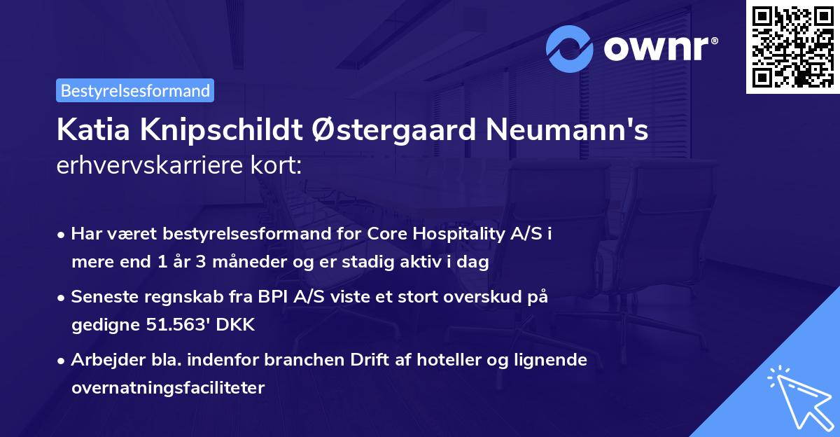Katia Knipschildt Østergaard Neumann's erhvervskarriere kort