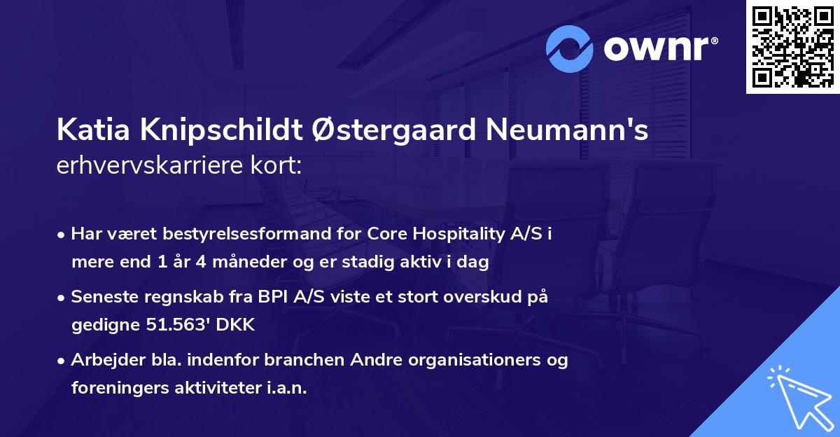 Katia Knipschildt Østergaard Neumann's erhvervskarriere kort