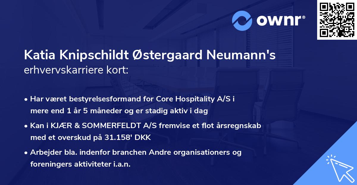 Katia Knipschildt Østergaard Neumann's erhvervskarriere kort
