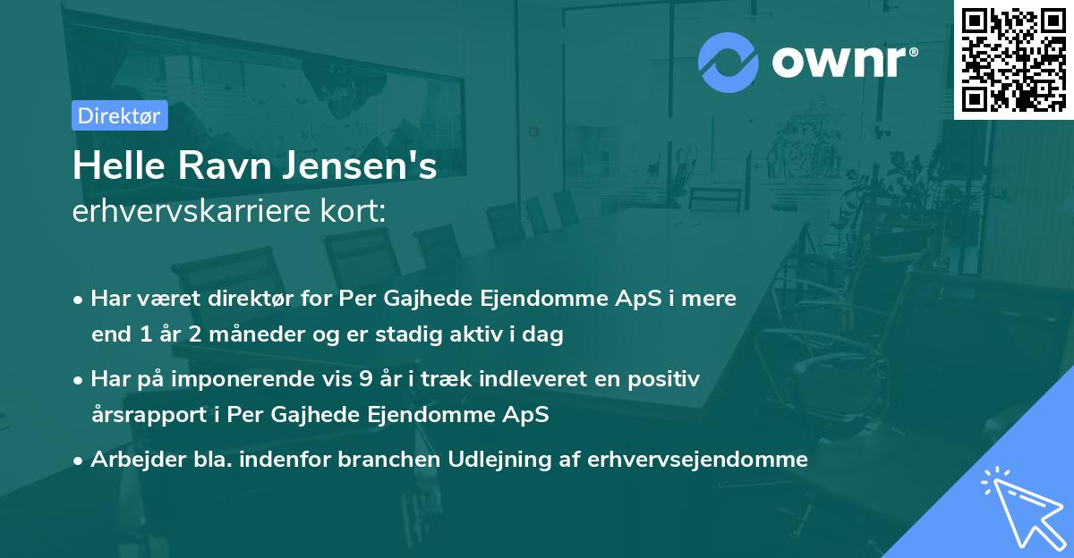 Helle Ravn Jensen's erhvervskarriere kort