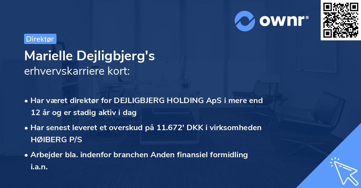Marielle Dejligbjerg's erhvervskarriere kort