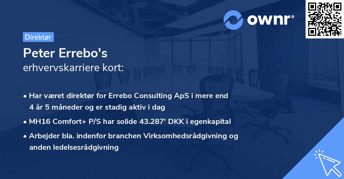 Peter Errebo's erhvervskarriere kort