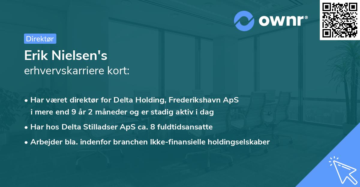 Erik Nielsen's erhvervskarriere kort