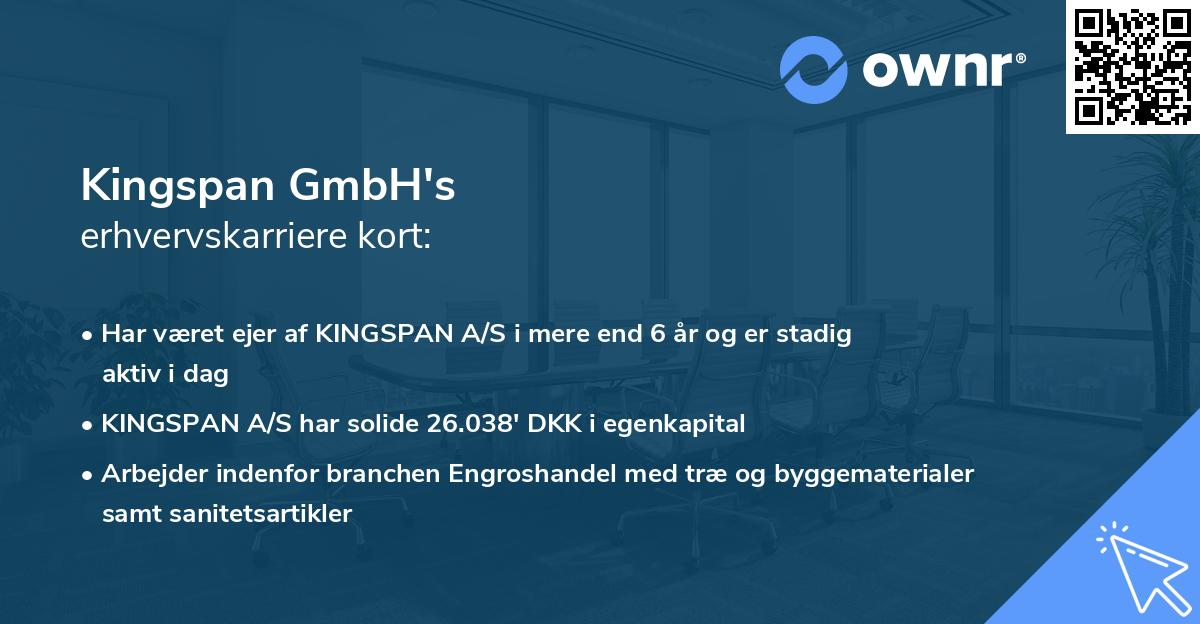 Kingspan GmbH's erhvervskarriere kort