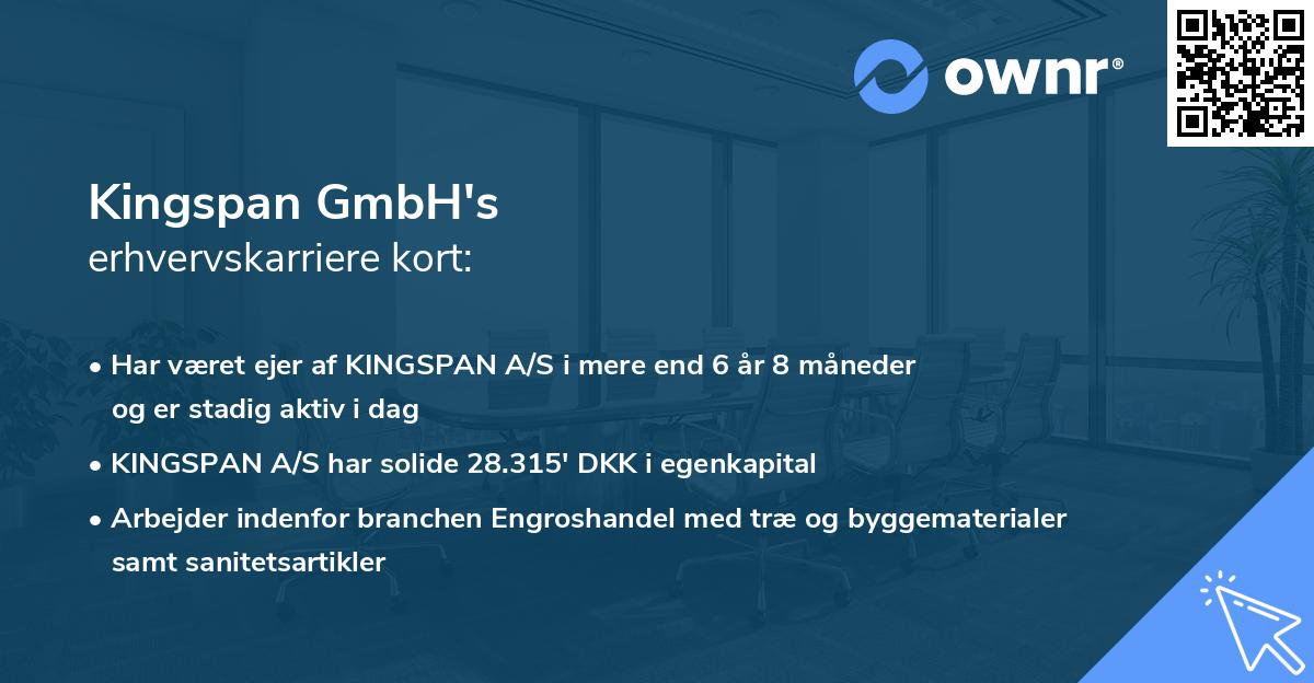 Kingspan GmbH's erhvervskarriere kort