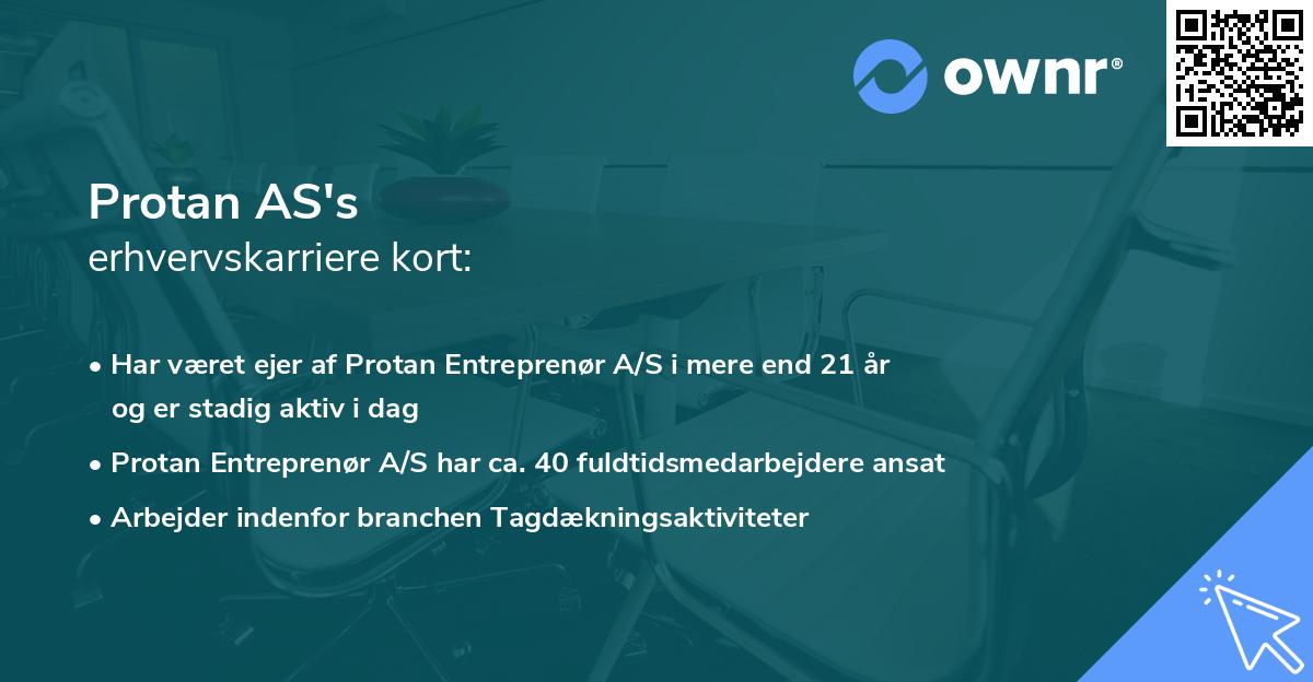 Protan AS's erhvervskarriere kort