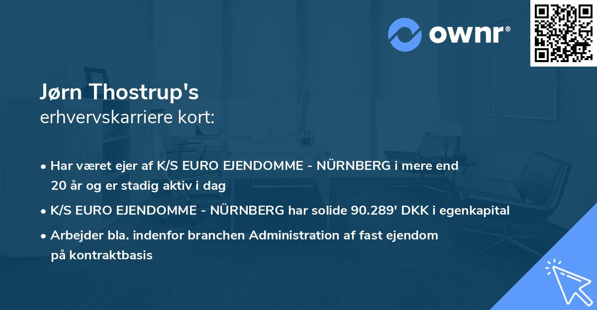Jørn Thostrup's erhvervskarriere kort