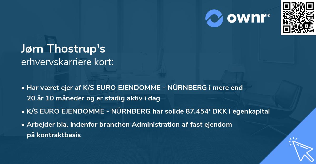 Jørn Thostrup's erhvervskarriere kort