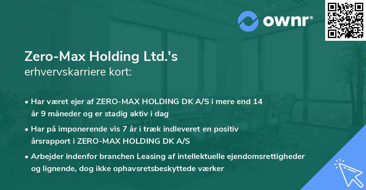 Zero-Max Holding Ltd.'s erhvervskarriere kort