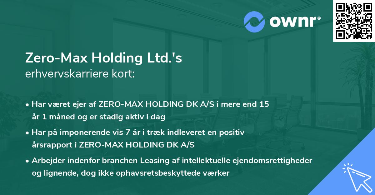 Zero-Max Holding Ltd.'s erhvervskarriere kort