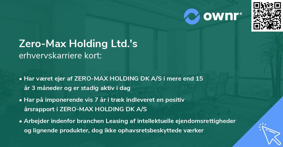 Zero-Max Holding Ltd.'s erhvervskarriere kort