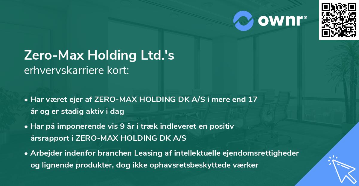 Zero-Max Holding Ltd.'s erhvervskarriere kort