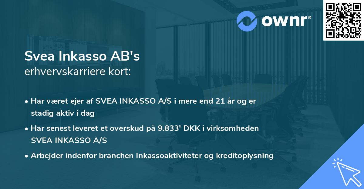 Svea Inkasso AB's erhvervskarriere kort