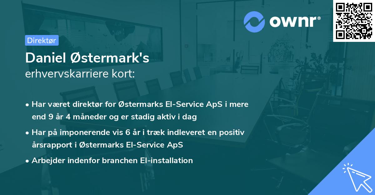 Daniel Østermark's erhvervskarriere kort