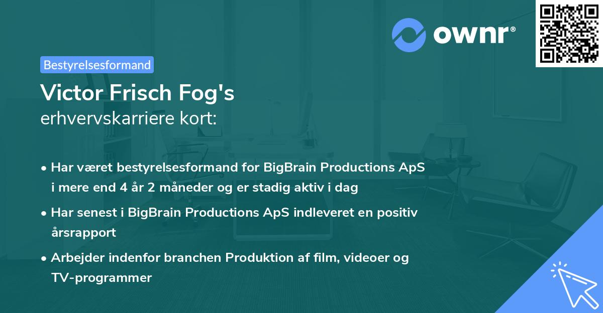 Victor Frisch Fog's erhvervskarriere kort