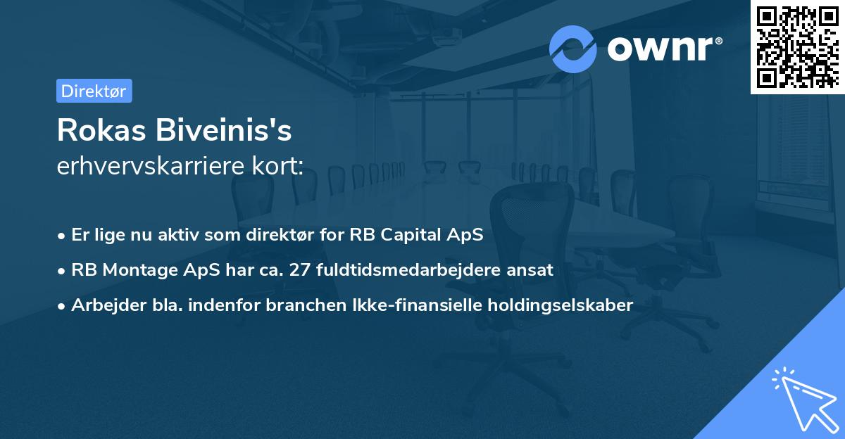 Rokas Biveinis's erhvervskarriere kort