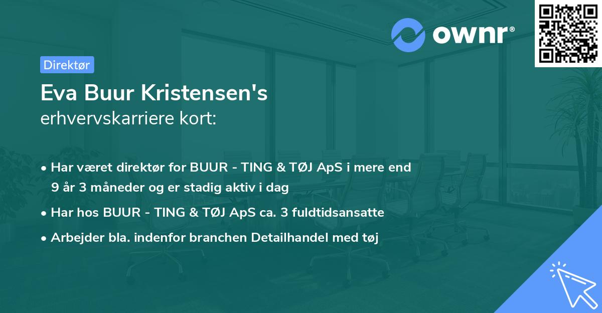 Eva Buur Kristensen's erhvervskarriere kort
