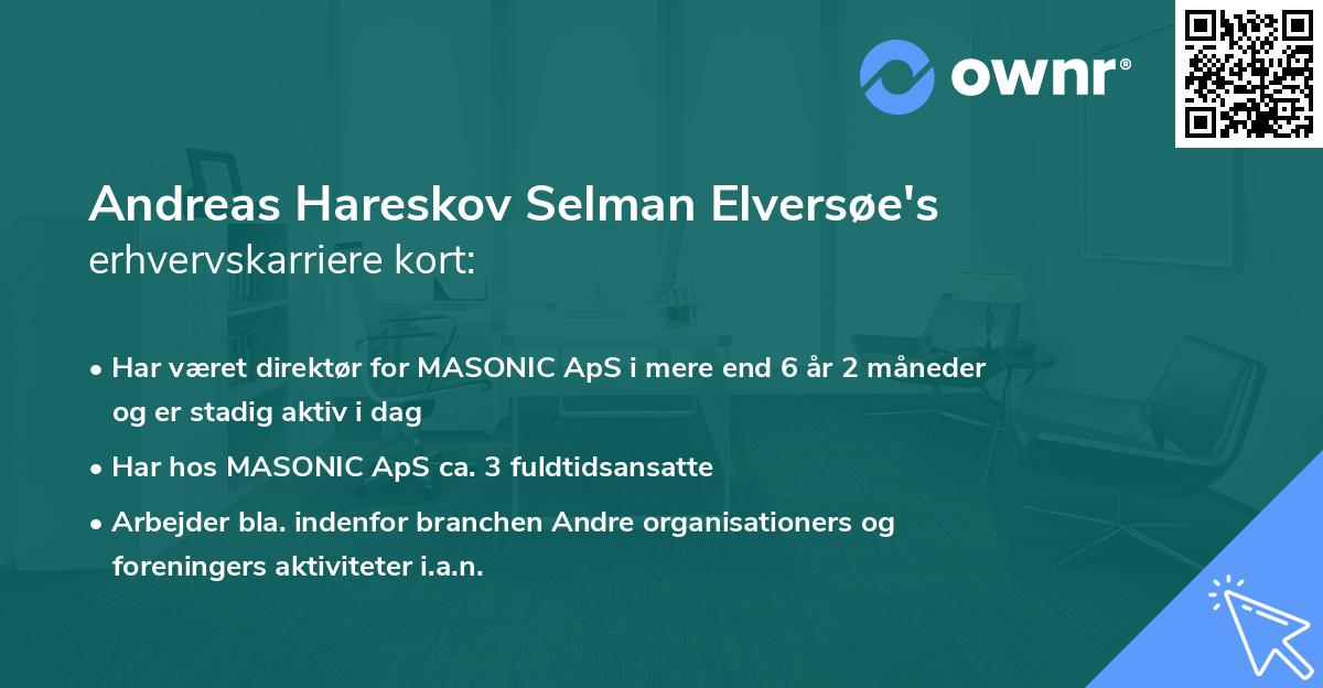 Andreas Hareskov Selman Elversøe's erhvervskarriere kort