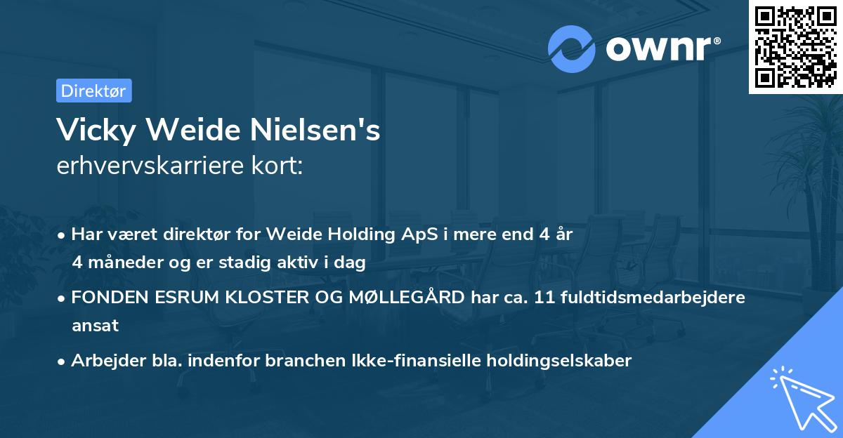 Vicky Weide Nielsen's erhvervskarriere kort