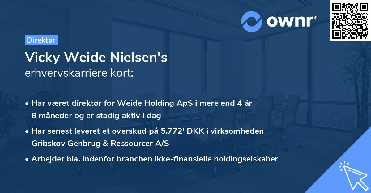 Vicky Weide Nielsen's erhvervskarriere kort