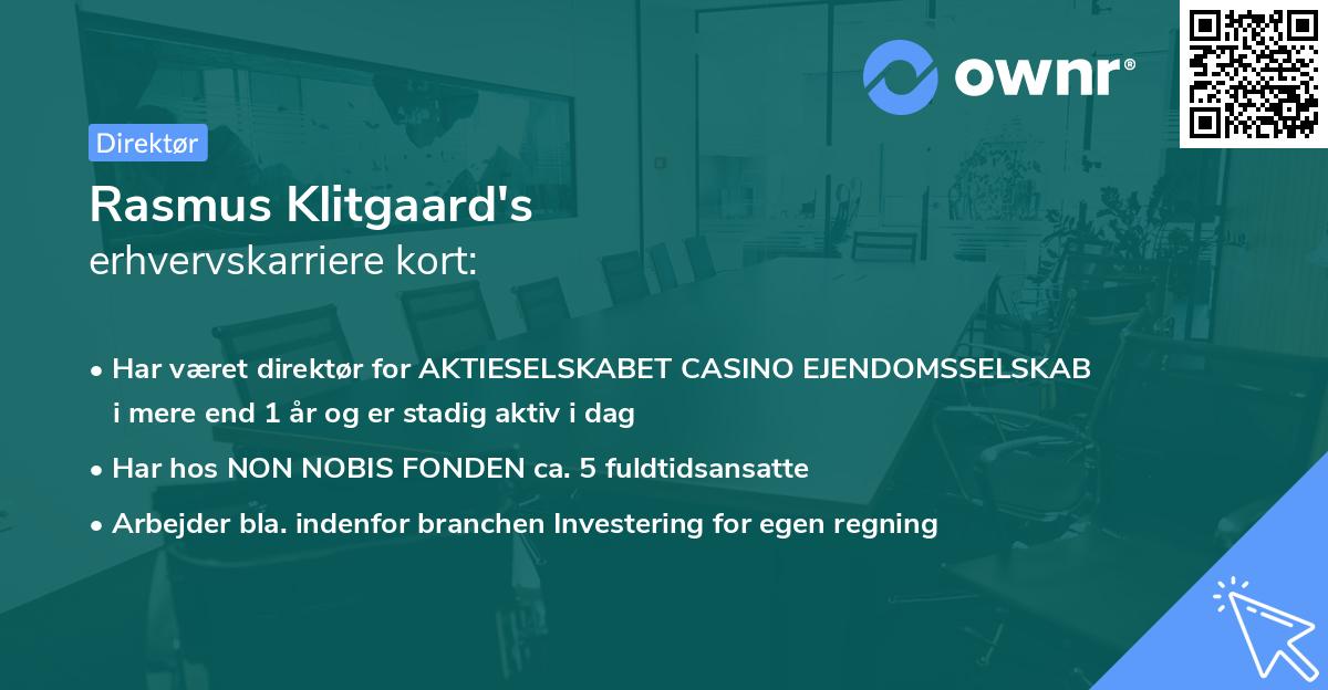 Rasmus Klitgaard's erhvervskarriere kort