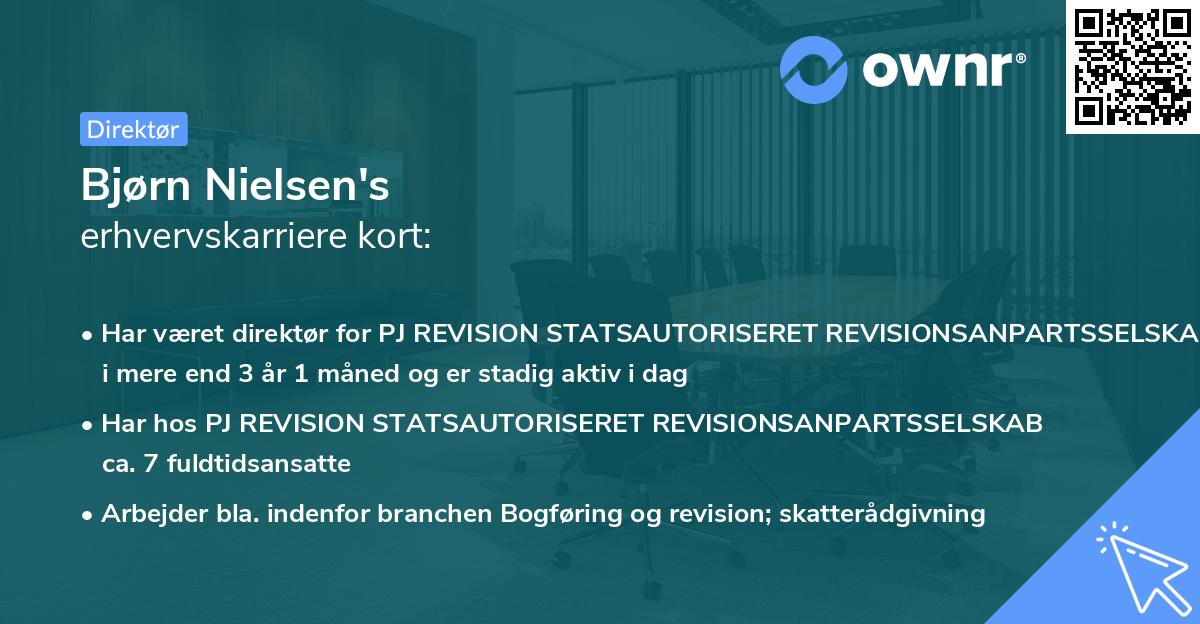 Bjørn Nielsen's erhvervskarriere kort